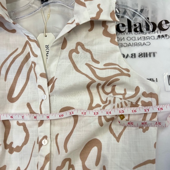 ADOR CURVE POCKET SLEEVELESS SHIRT MAXI DRESS DRESS WITH BELT - Picture 8 of 11